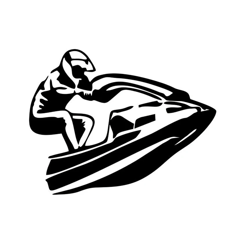

Interesting Cartoon Jet Ski Silhouette Vinyl Car Sticker PVC12x16cm