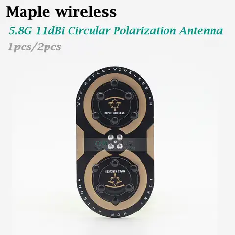 Беспроводная Улучшенная круговая поляризованная антенна Maple Leaf 11 дБи SMA EV200D Fatshark SKYZONE 5500-5800 МГц FPV радиоуправляемые дроны Maple