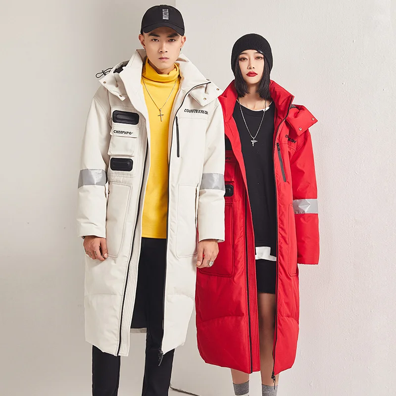 Мужские ветрозащитные парки зимние толстые теплые с вельветовой подкладкой