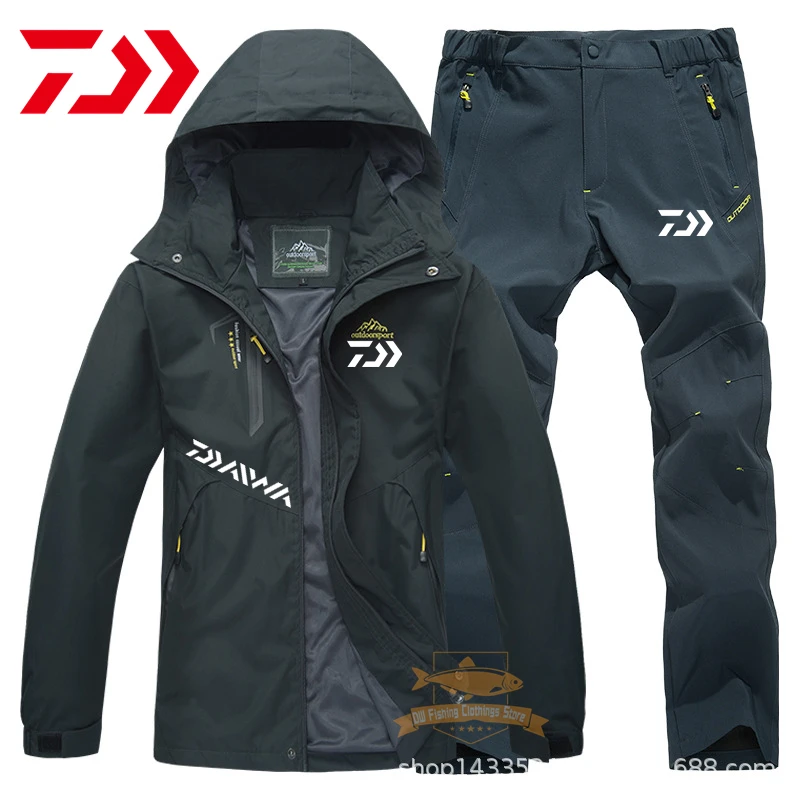 

2021 Daiwa Men Autumn Winter Windproof Waterproof Warm Hooded Fishing Jacket Outdoor Sport Travel Camping Hiking Fishing Suits