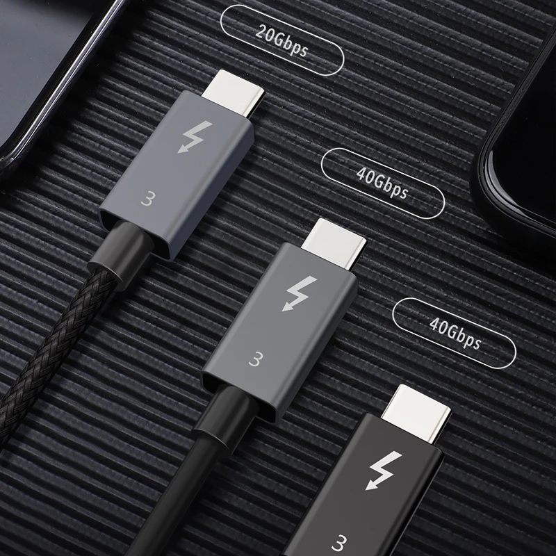 Кабель CABLETIME USB C Thunderbolt 3 сертифицированный кабель на PD супер зарядка 40 Гбит/с 100 Вт