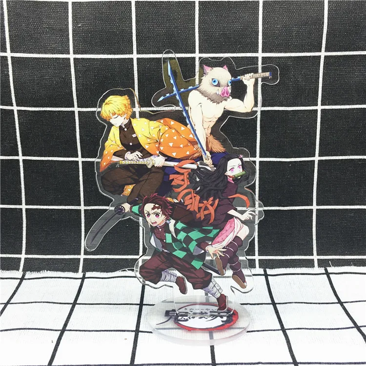 2-4 Аниме демон убийца Kimetsu no Yaiba брелок Kamado Tanjirou Hashibira Inosuke Tomioka Giyuu милый забавный мультфильм акриловый брелок - Цвет: 2-4