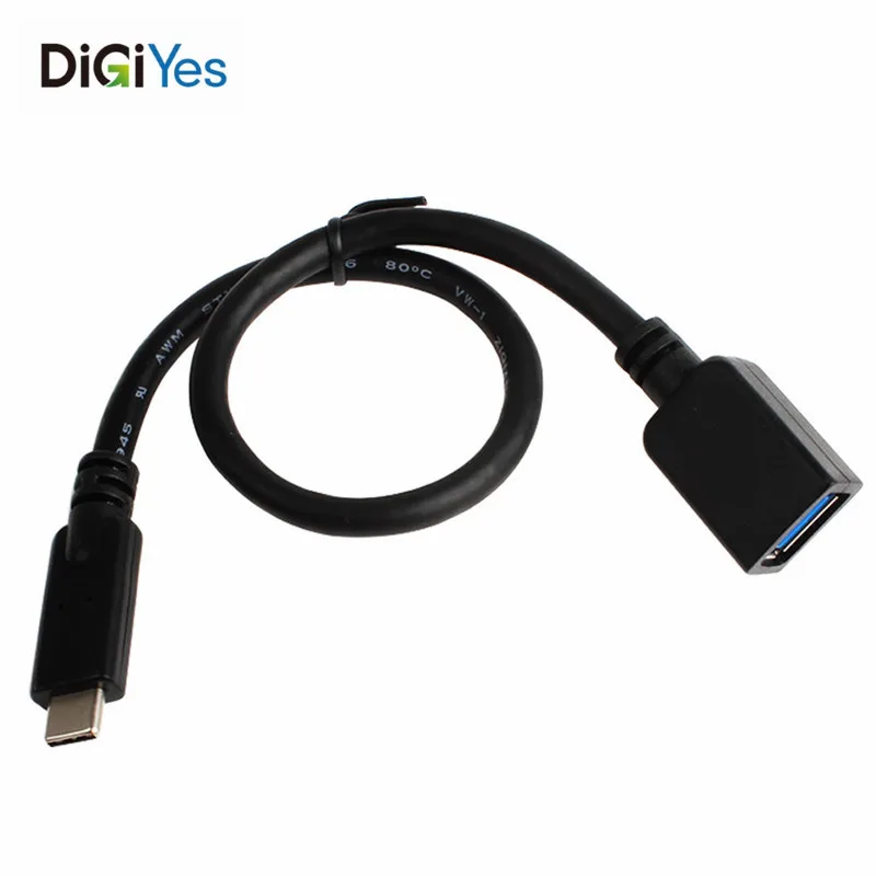DiGiYes USB 3 1 type-C к 0 Тип Женский кабель для передачи данных 30 см синхронизации и