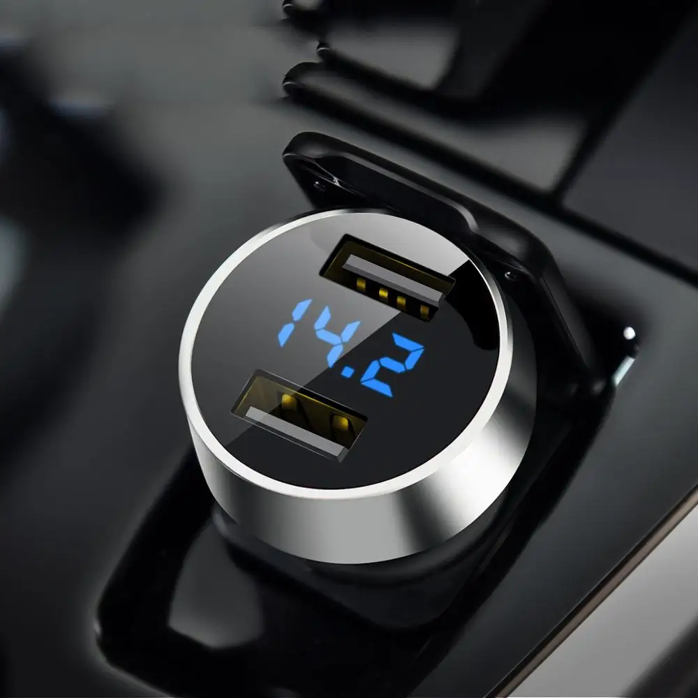 2 порта Быстрый светодиодный USB Автомобильное зарядное устройство SCP QC3.0 QC Быстрая