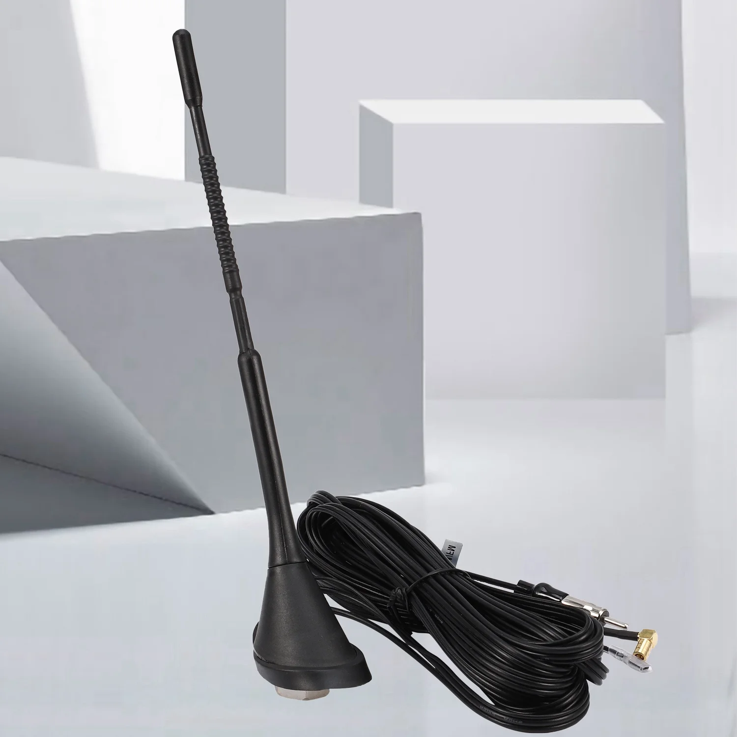 1 Set Black Universal Car Roof Mount AM FM Radio Antenna Aerial Base Kit Active Amplified DAB + Mast | Автомобили и мотоциклы