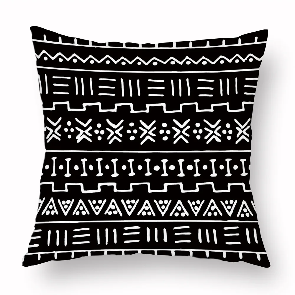 

Home Decoration Geometric Cushion Cover Polyester Digital Printing Non-fading Sofa Car Throw Pillow Cases Funda Cojin 45x45cm