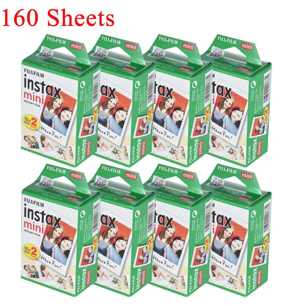 160 Sheets 10-200 листов Fujifilm Instax Mini белая пленка фото бумага моментальная печать альбом для Fujifilm Instax Mini 7 s/8/25/90/9 - Цвет: 160 Sheets