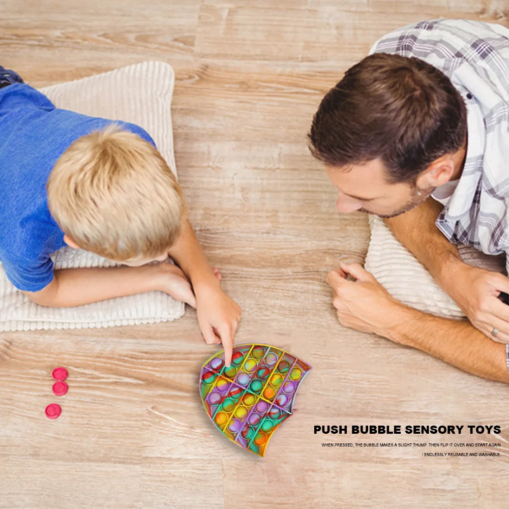 

Rainbow Autism Push It Bubble Sensory Toy Fun Relieve Stress Desktop Puzzle Vent Toy Adult Children