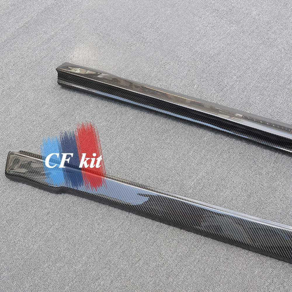 Боковые юбки CF из натурального углеродного волокна для Mercedes BENZ W204 C63 КОМПЛЕКТЫ
