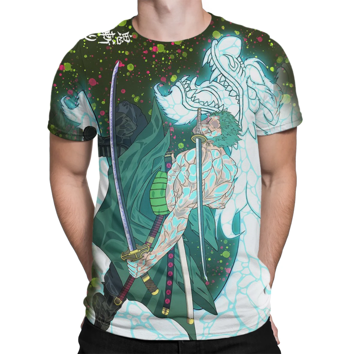 

ONE PIECE 3D Cartoon Character Printing Men T-shirt Men's Short-sleeved Summer Oversized T-shirt Hip Hop T-shirt Teen Streetwear
