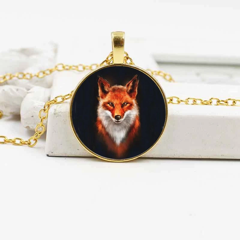 Новый красивый лиса кристалл Аватар стеклянный кулон модное ожерелье ювелирные