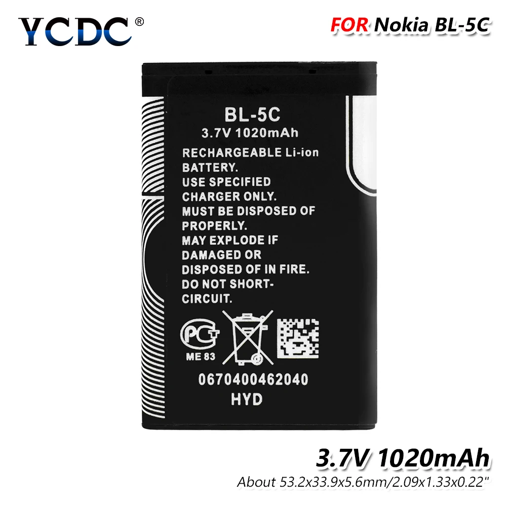 3 7 V BL 5C 1200 мА/ч литий Батарея долгий срок службы батареи сотового телефона BL5C для