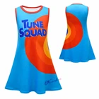 Детское баскетбольное платье для девочек Space Jam, косплей, Хэллоуин, день рождения, 2021