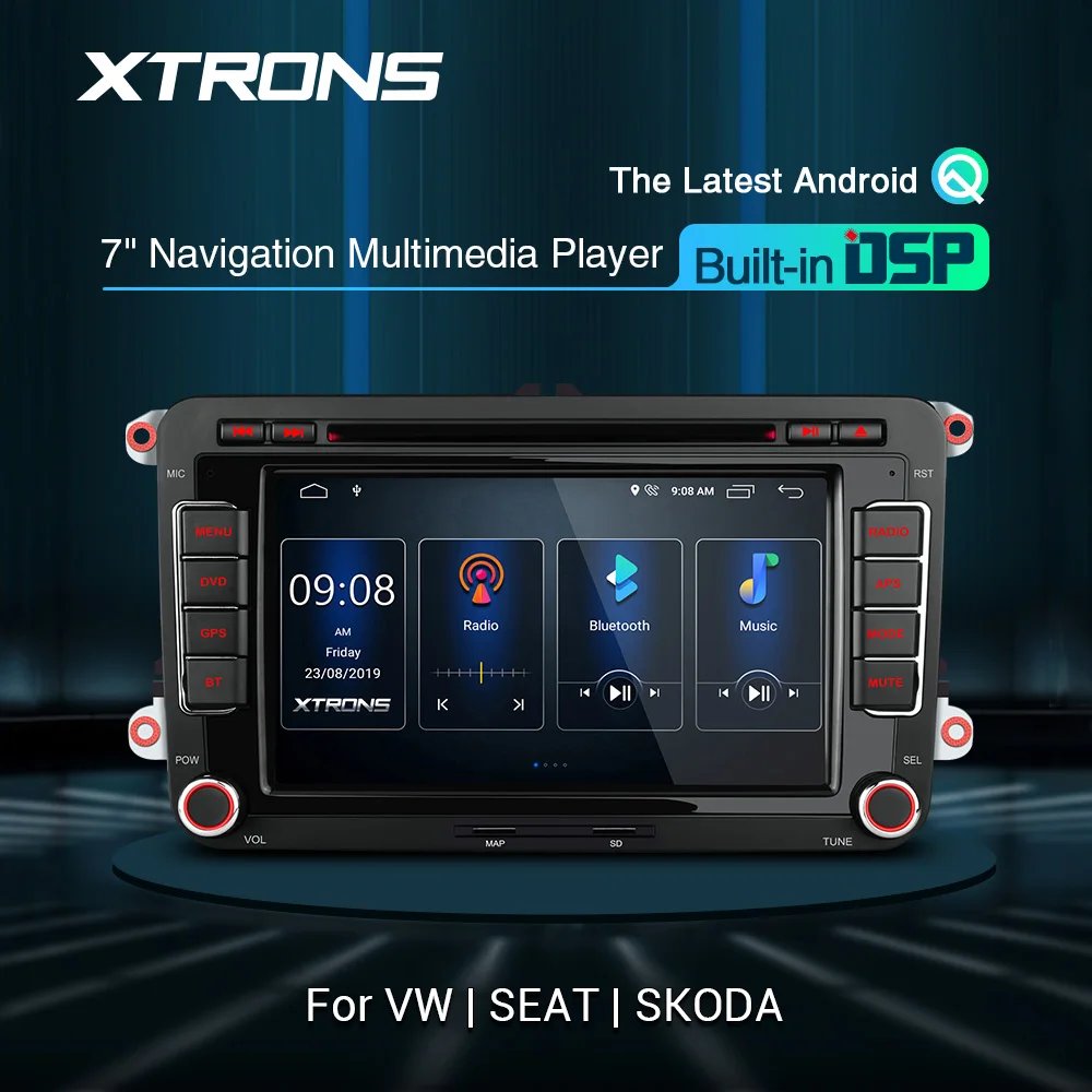 XTRONS 7 &quotDSP новейшая Android GPS навигация автомобильное радио мультимедийный DVD плеер
