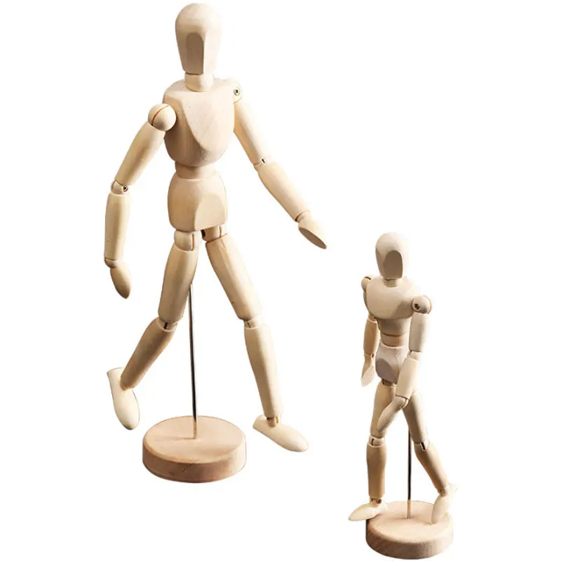 

Puppet Man Model Home Decoration Accessories Wooden Man Modern Living Room Office Desk Creative Decor Art Puppet Ornaments