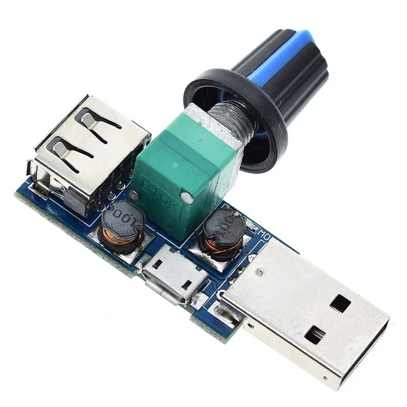 DC 5V Micro USB Fan Governor Wind Speed Controller Air Volume Regulator Cooling Mute Multifunction Noise Reduction Switch Module