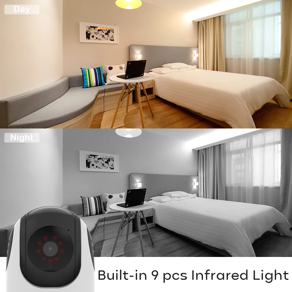 

Wifi Camera IP 1080P Video Surveillance Camera Indoor Home HD Two Way Audio Wireless Security Camera Onvif