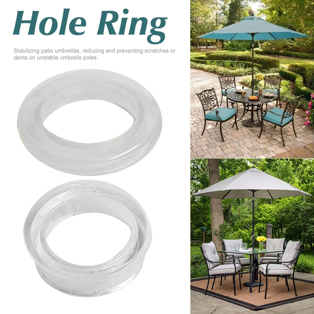 Easy Install Outdoor Furniture Compact Umbrella Hole Ring Cap Set Replacement Parts Deck Patio Table Clear Lightweight Yard | Дом и сад