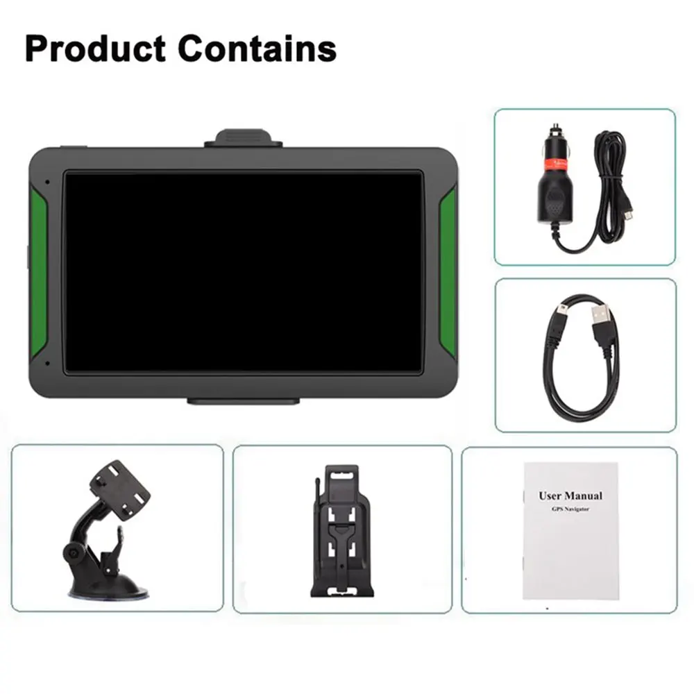 Автомобильный gps навигатор 7 дюймов Hd нажатие на экран 8 ГБ Встроенная память + 256