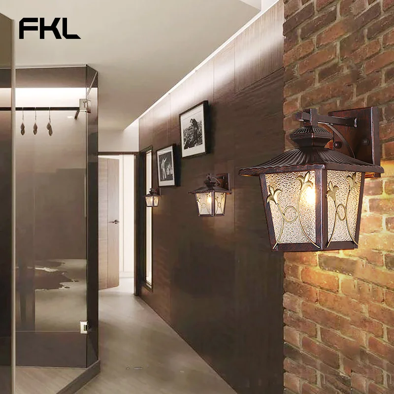 FKL Современная из черного стекла Наружное освещение наружные Настенные