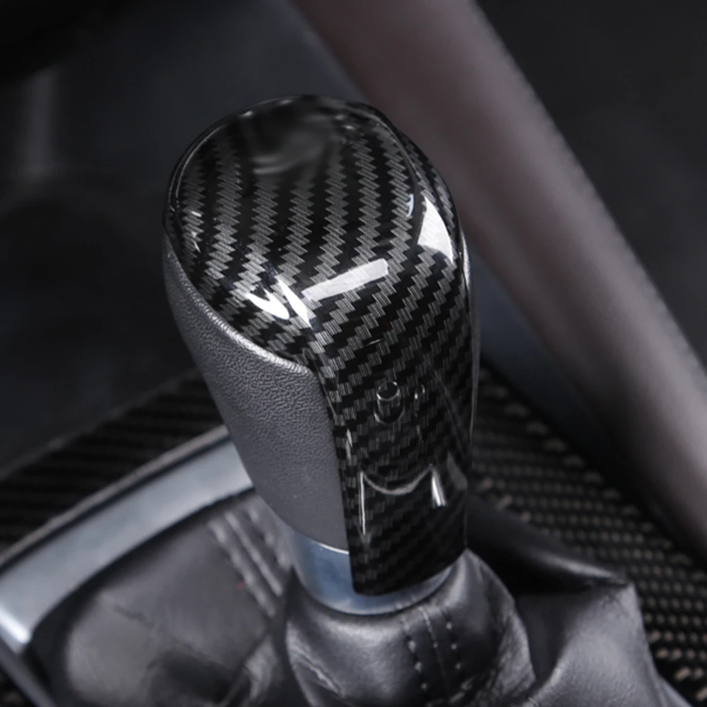 Gear Shift Knob Cover Trim Decorative Sticker Carbon Fiber Black for Mazda 3 Axela 14-18 ATZ 14-20 CX-3 CX-5 CX-8 CX-4 | Автомобили и