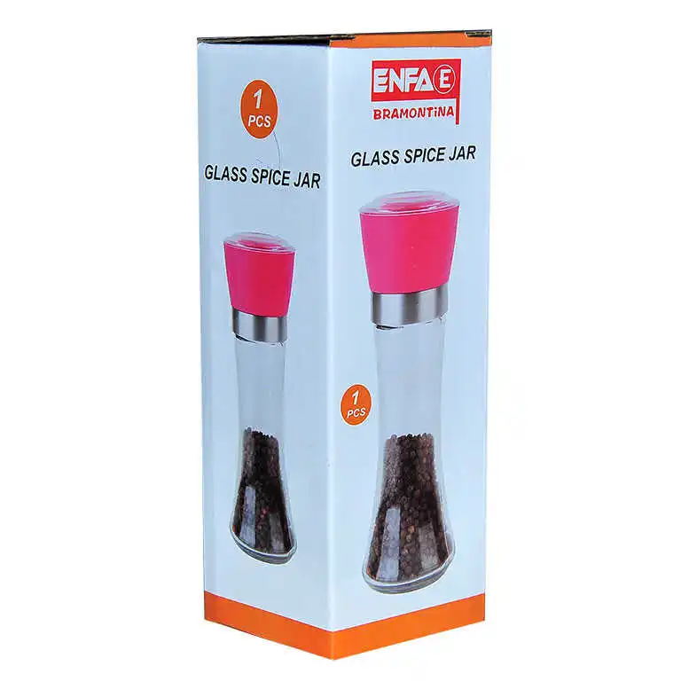 Стеклянная мельница для соли и перца Длинная желтая | Дом сад