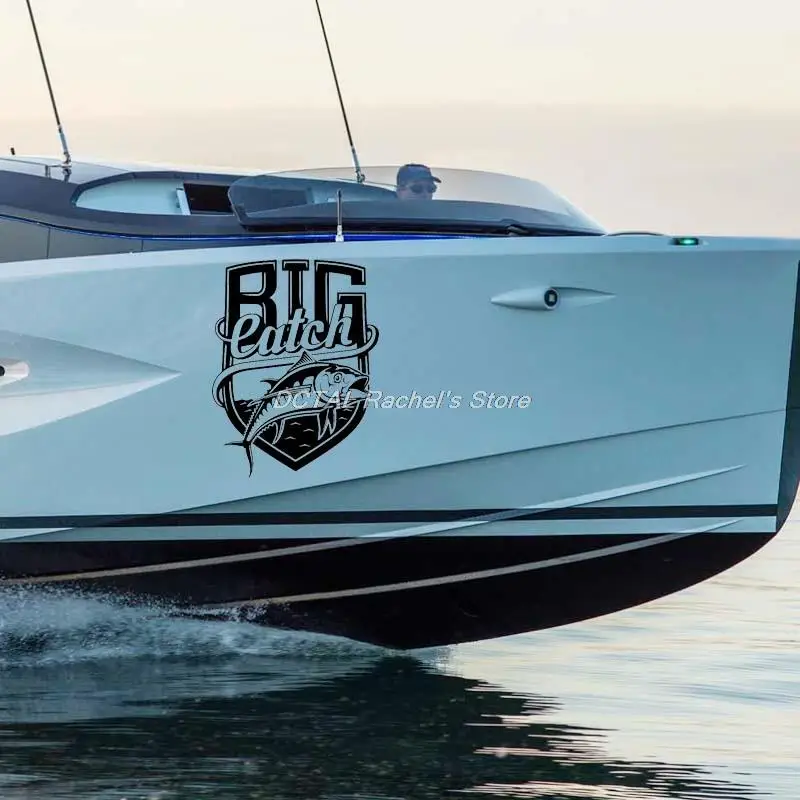 Наклейка в виде тунца искусство рыбалки на лодке корабле двери окно багажник для