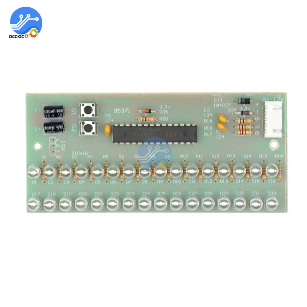 Двухканальный MCU регулируемый дисплей шаблон светодиодный VU измеритель уровня