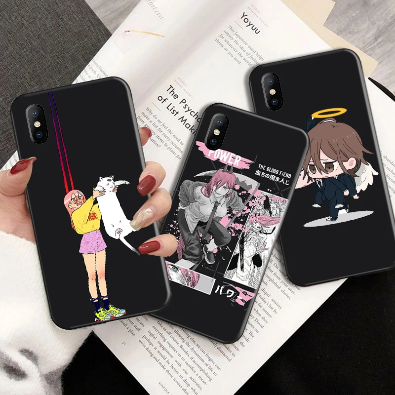 

Chainsaw Man Anime Phone Case For iPhone X XS XR Makima Hayakawa Aki Pahwa Pochita Back Cover Soft TPU Funda Coque Cases