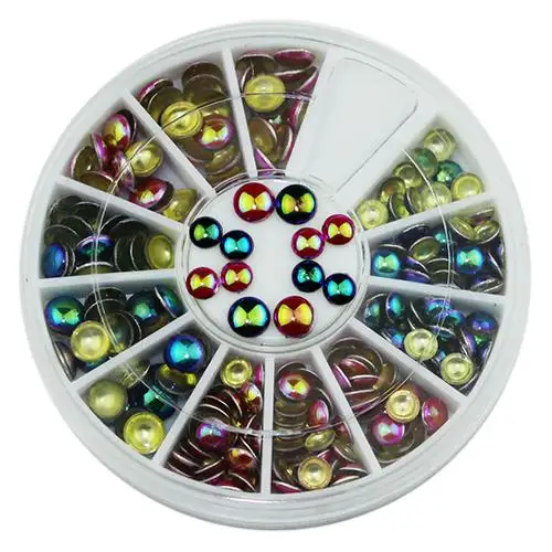 

4mm 5mm Punk Round Shape Acrylic Nail Art Rivet Studs DIY 3D Nail Art Decoration Tips Manicure Accessories