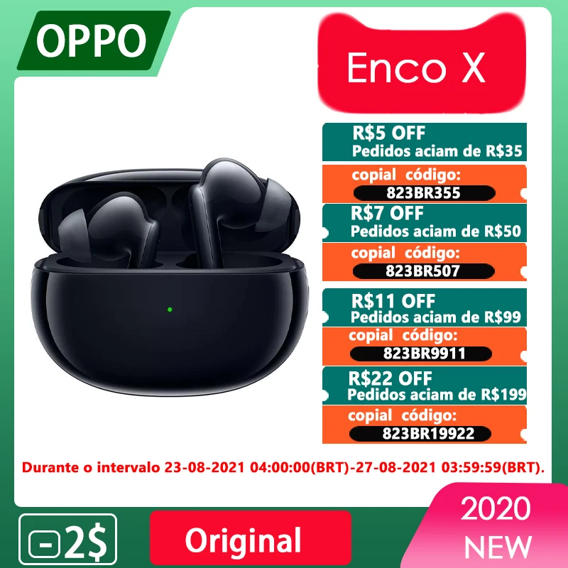TWS-наушники OPPO Enco X беспроводные Bluetooth 5 2 с активным шумоподавлением для Reno 4 Pro SE