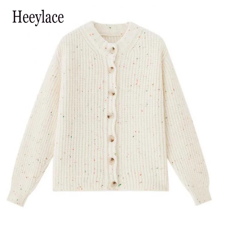 

Soft Knitted Cardigan Women Autumn Winter Loose Lazy Sweater Jumpers Women Single-breasted Oversized O-neck Knitwear Female