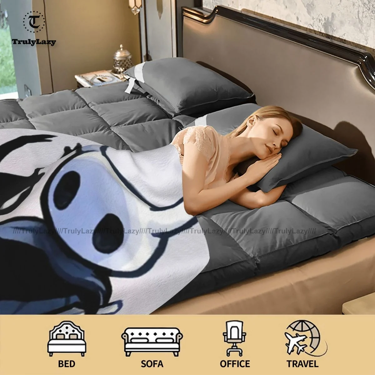 

Hollow Knight Blanket Fleece Chair Round Blanket Soft Cheap Cozy Bedspread
