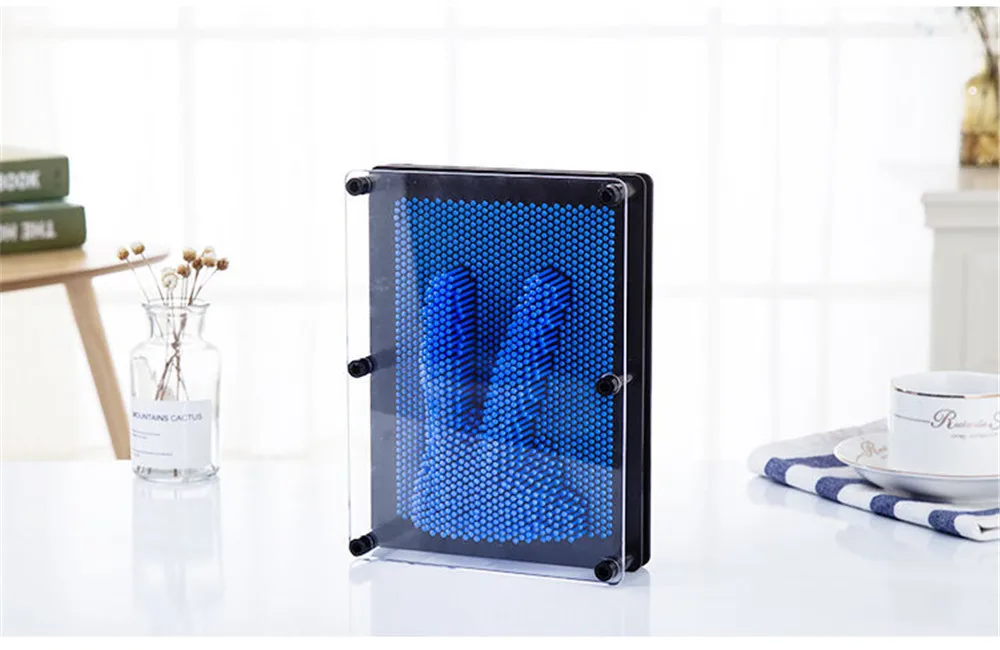 Игрушки 3D антистресс клон отпечатков пальцев картина из игл кляп Рождественский