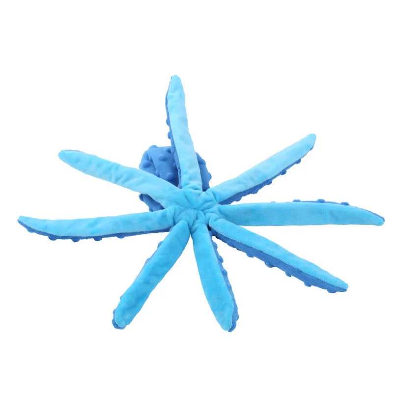 

Dog Toys 8 Legs Octopus Soft Stuffed Toy Outdoor Play Interactive Squeaky Dogs Toy Sounder Sounding Antistress Paper Chew Tooth