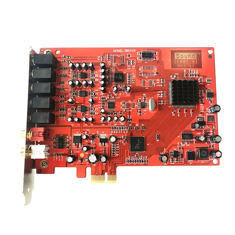 

PCI-E компьютерная встроенная звуковая карта, 5,1 каналов, маленькая карта SB0105 DSP, компьютерная Звуковая карта для пения, трансляции, домашней п...