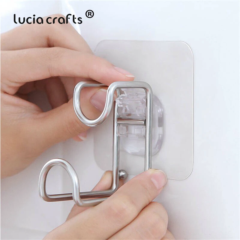 

SALE Hanger Hook Suction Cup Waterproof Transparent Strong Adhesive Wall Hook For Kitchen Bathroom I0214