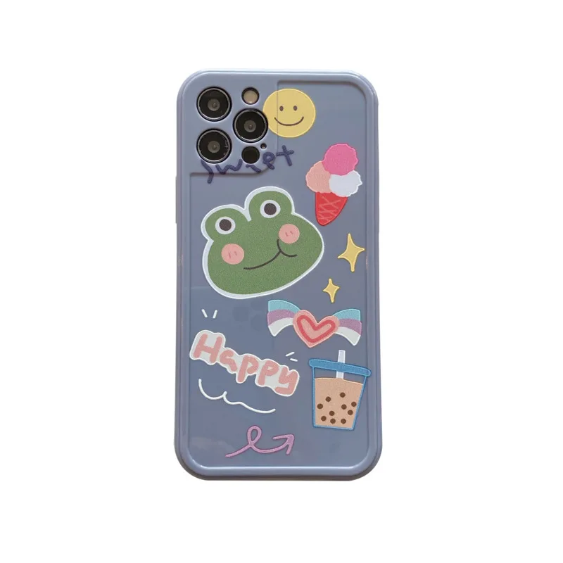 

Cartoon bear frog phone case is suitable for iPhone11 12Pro Max mini X XR XS XSMax 8 7PluS anti-fall protective back cover