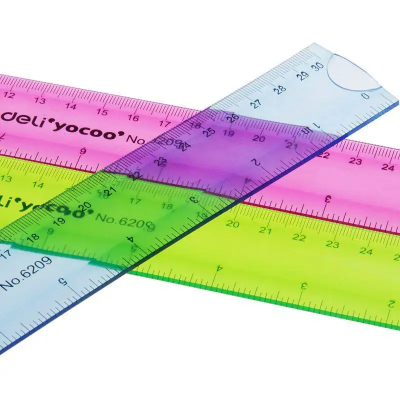 

6209 student ruler flexible soft ruler student ruler 30cm not easy to break soft ruler