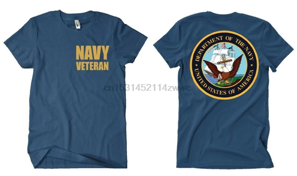 T-shirt Usn Us Navy Veteran Military Blue Fox Outdoor 63-4851 2020 Short Sleeve Man's Tee |