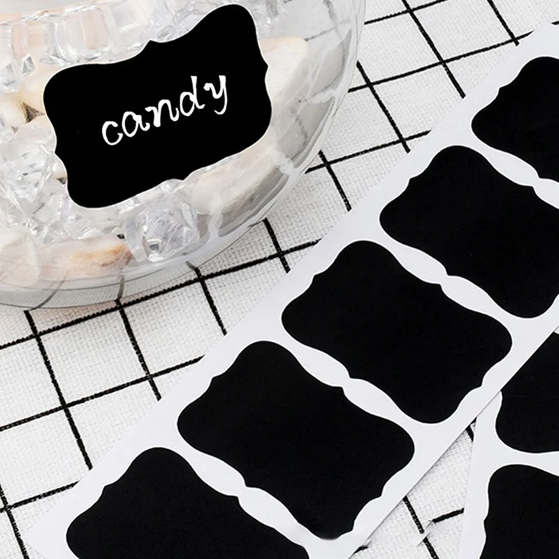 

150/300 pcs/roll Waterproof Chalkboard Stickers Kitchen Spice Bottle Label Home Jam Jar Tags Blackboard Labels Home Decorations