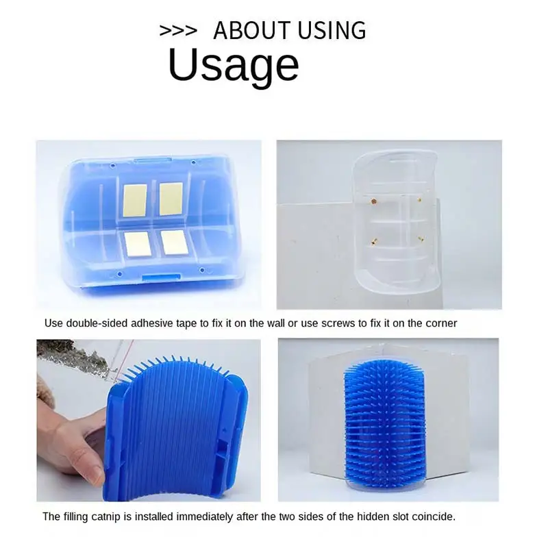 Расческа для домашних животных съемная щетка антицарапина С Кошачьей Мятой