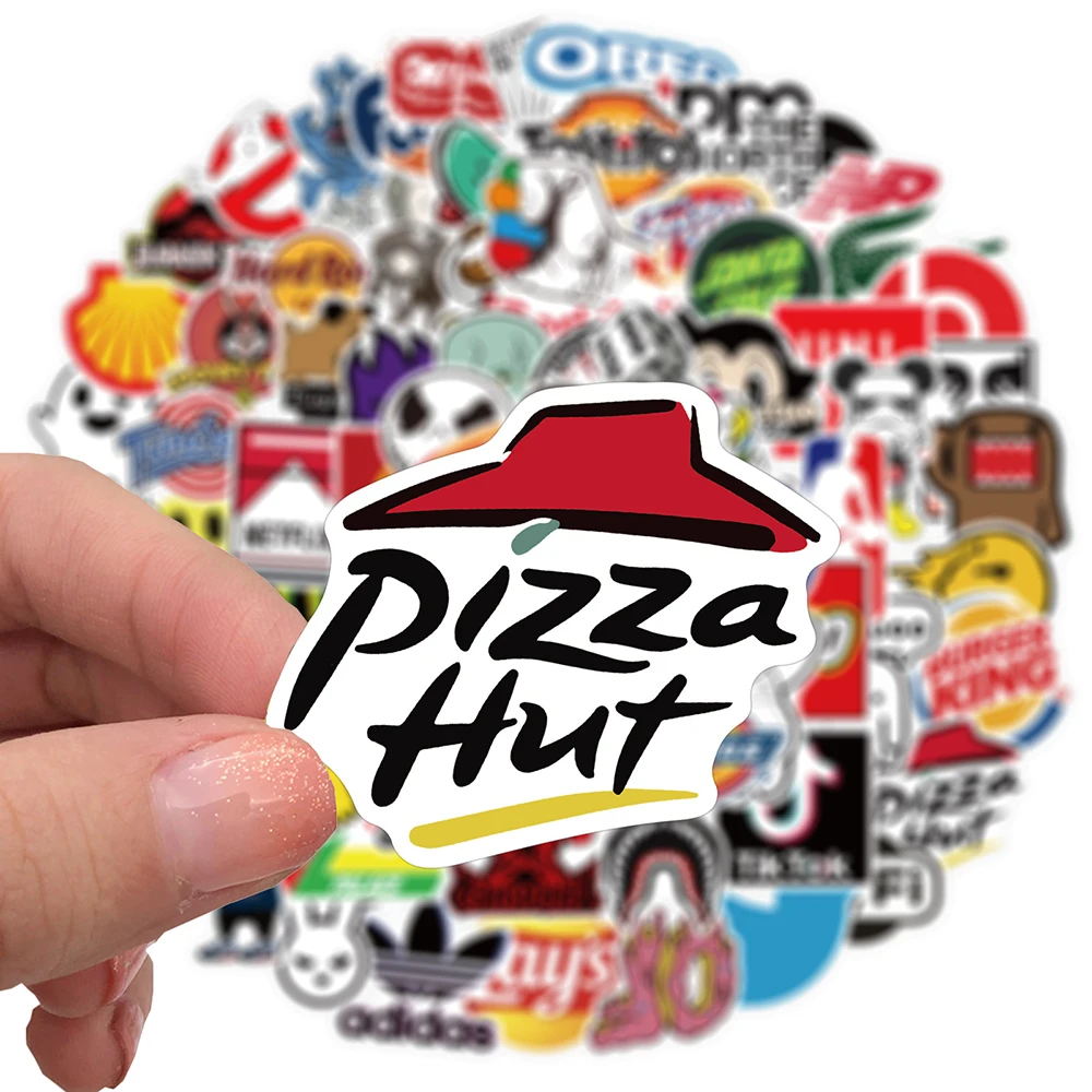 

10/30/50pcs Cool Brand Logo Stickers Waterproof Skateboard Car Guitar Motorcycle Luggage Suitcase Graffiti DIY Sticker Kid Toy