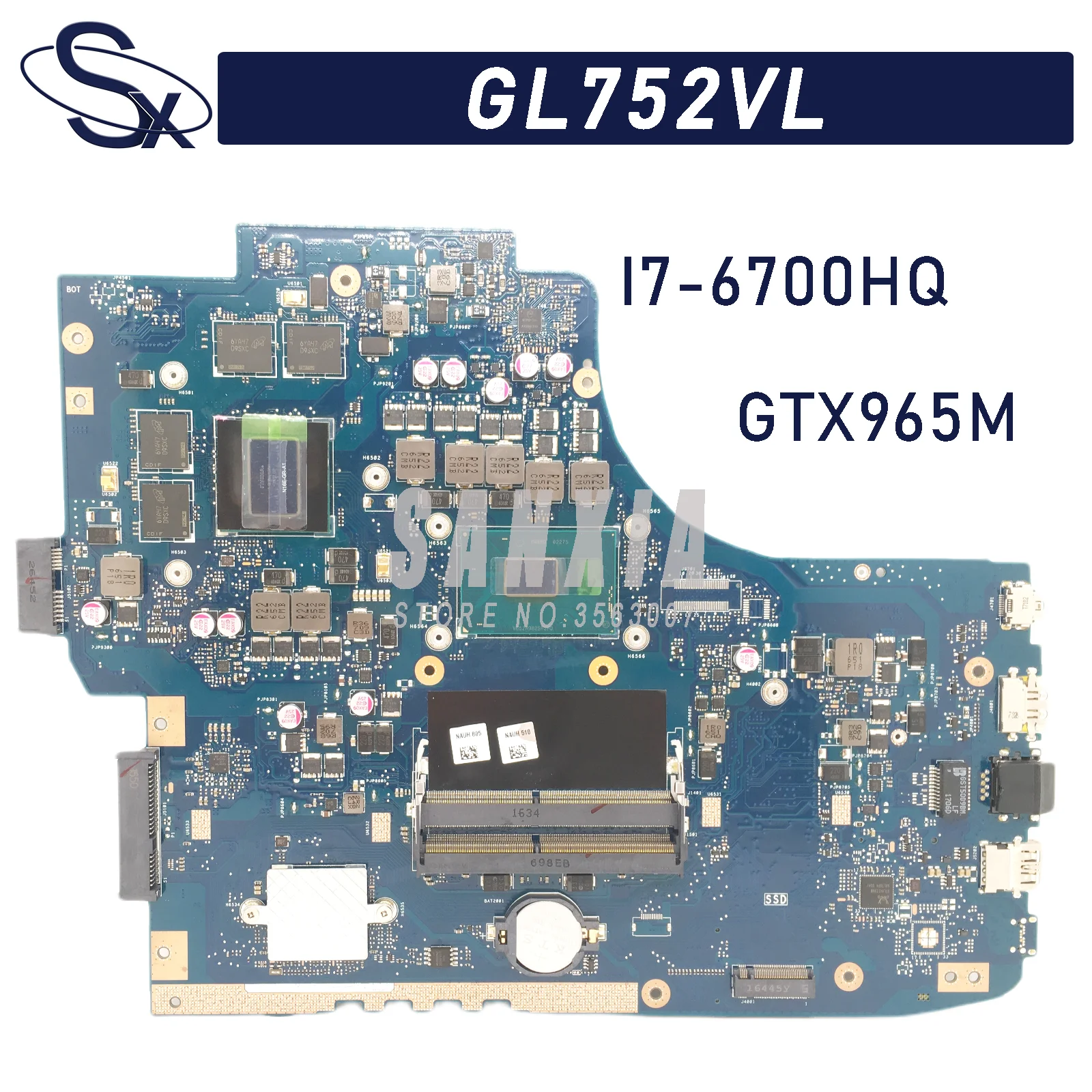 

Оригинальная материнская плата GL752VL для ноутбука ASUS ROG FX71PRO GL752VL ZX70V GL752VW материнская плата для ноутбука с подсветкой GTX965M 100% ТЕСТ ОК