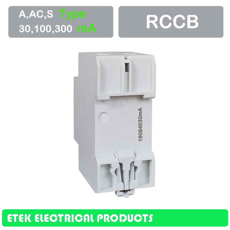 EKL1-63 RCCB Американская классификация проводов 2р 30MA 100MA 300MA переменного тока Тип 230/240V~ 50 Гц/60 Гц остаточный ток выключателя 16A 25A 32A 40A 50A 63A 80A