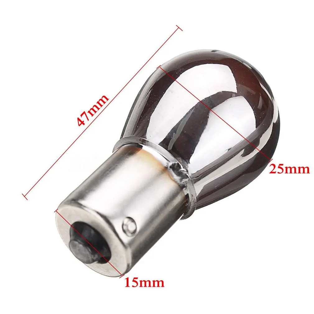 

2pcs Chrome Silver Amber Rear Indicator Bulbs 581 1156 PY21W Turn Signal Tail Brake Light 12V Parking Light Bulbs Top Sale