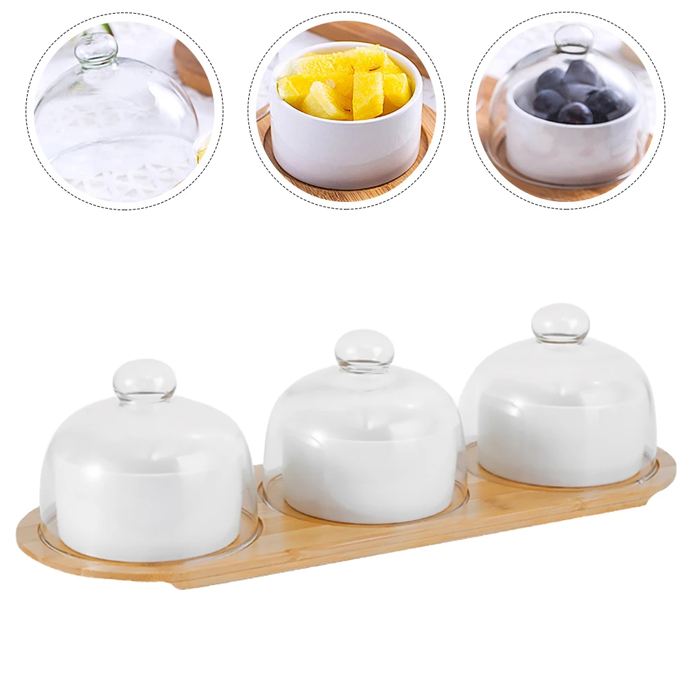 

1 Set of Pudding Bowl Dessert Plate Ceramic Salad Bowl Kitchen Supplies for Home Cafe Restaurant
