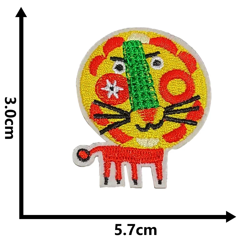 1 шт. Лев Петух Динозавр Слон вышивка латки для ремонта сумки, куртки, джинсов, картинки с мультфильмами, накрепляемые утюгом, клей-стикер на одежде.