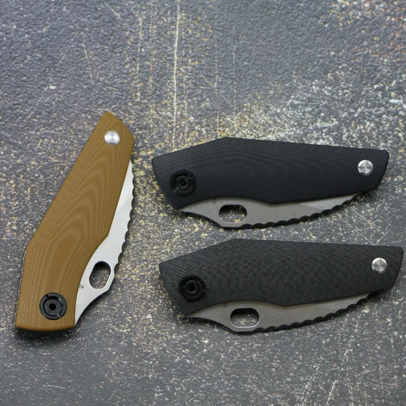 TIGEND SJ75 складной нож D2 blad titanium+ CF/G10 Ручка для кемпинга на открытом воздухе средство для охоты нож для фруктов тактика выживания EDC инструмент