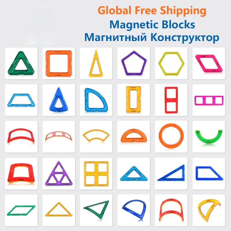 

Big Size Magnetic Designer Construction Set Model & Building Toy Magnets Magnetic Blocks Educational Toys For Children blocks
